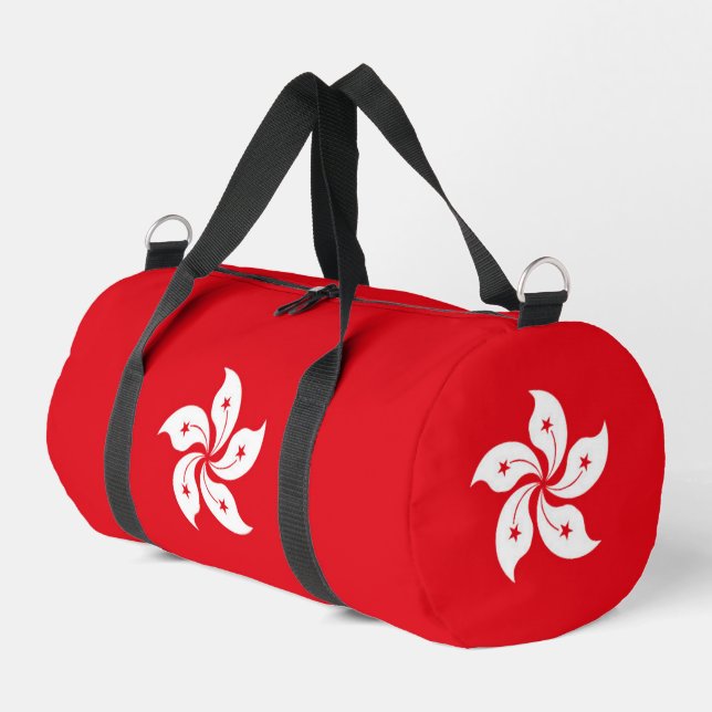 Flagge Hongkongs Duffle Bag (Linke Seite)