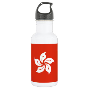 Flagge Hongkongs Edelstahlflasche