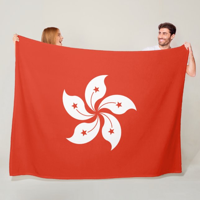 Flagge Hongkongs Fleecedecke (Beispiel)