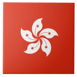 Flagge Hongkongs Fliese