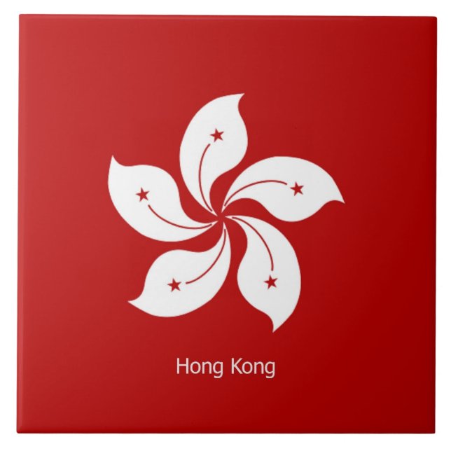 Flagge Hongkongs Fliese (Vorderseite)