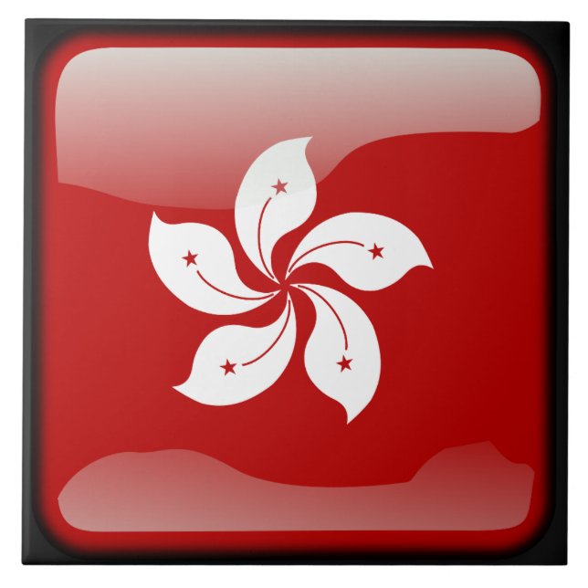 Flagge Hongkongs Fliese (Vorderseite)