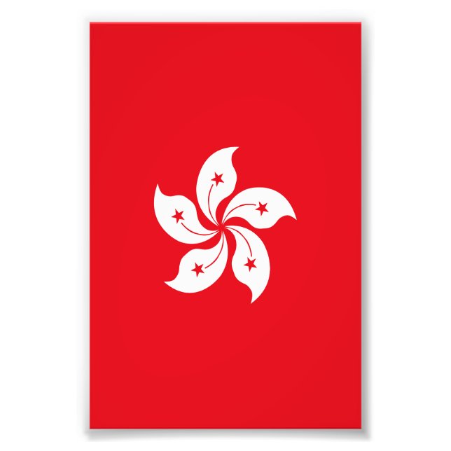 Flagge Hongkongs Fotodruck (Vorne)