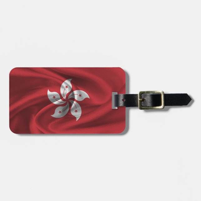 Flagge Hongkongs Gepäckanhänger (Vorderseite horizontal)
