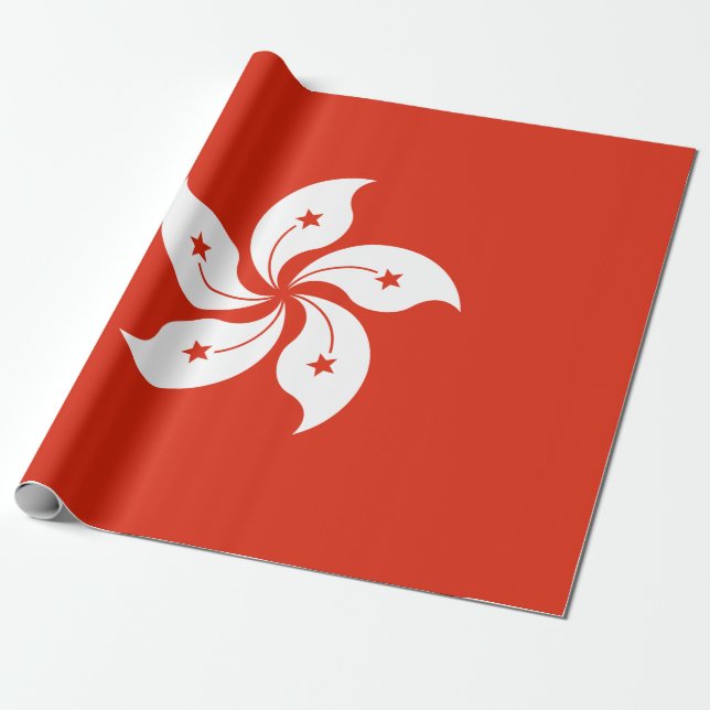 Flagge Hongkongs Geschenkpapier (Ungerollt)