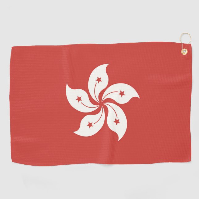Flagge Hongkongs Golfhandtuch (Horizontal)