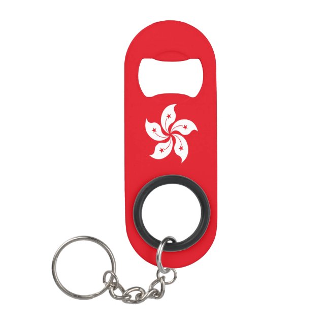 Flagge Hongkongs Mini Flaschenöffner (Vorderseite)