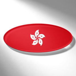Flagge Hongkongs Namenschild