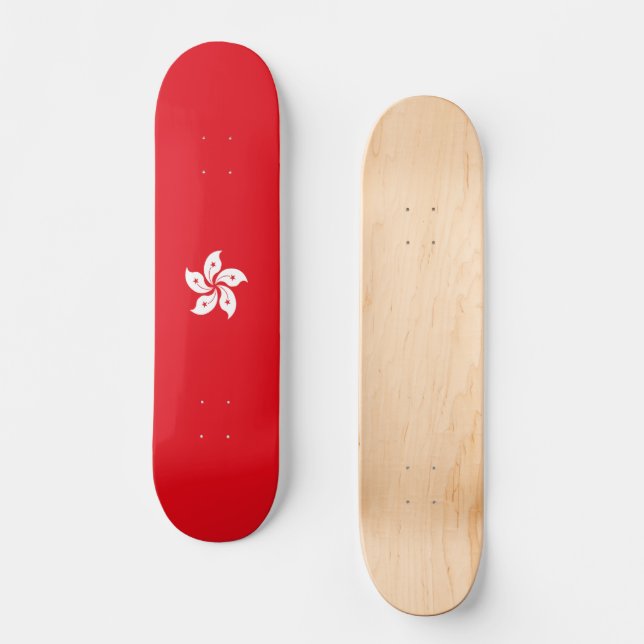 Flagge Hongkongs Skateboard (Vorderseite)