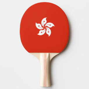 Flagge Hongkongs Tischtennis Schläger