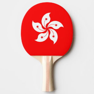 Flagge Hongkongs Tischtennis Schläger