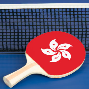 Flagge Hongkongs Tischtennis Schläger