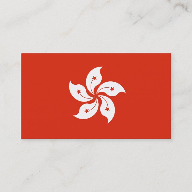 Flagge Hongkongs Visitenkarten Visitenkarte (Vorderseite)