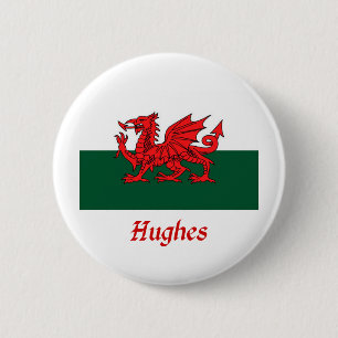 Flagge Hughess Waliser Button