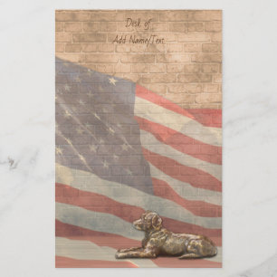 Flagge-Hund stationär Briefpapier
