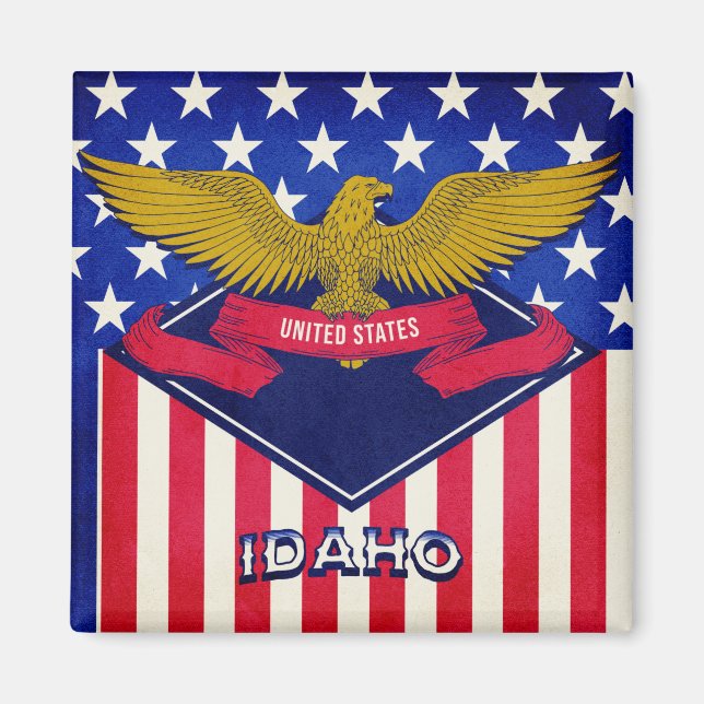 Flagge Idaho USA Magnet (Vorne)