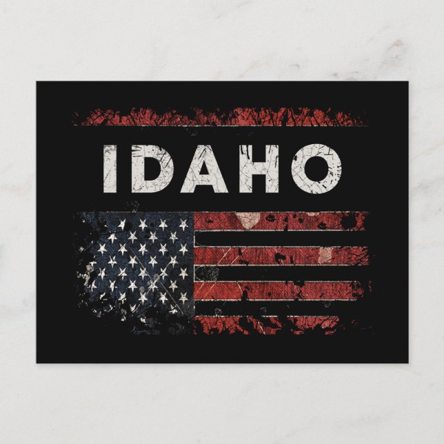 Flagge Idaho USA Postkarte (Vorderseite)