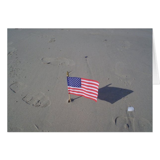 Flagge im Sand (Vorderseite (Horizontal))