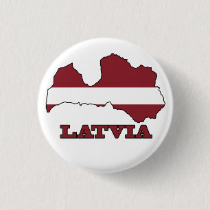 Flagge in der Karte von Lettland Button