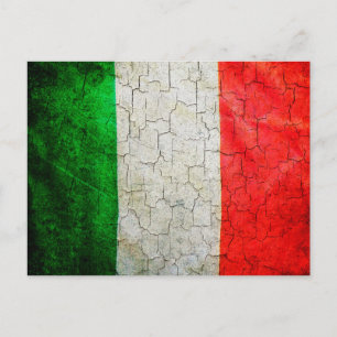 Flagge in Italien Postkarte