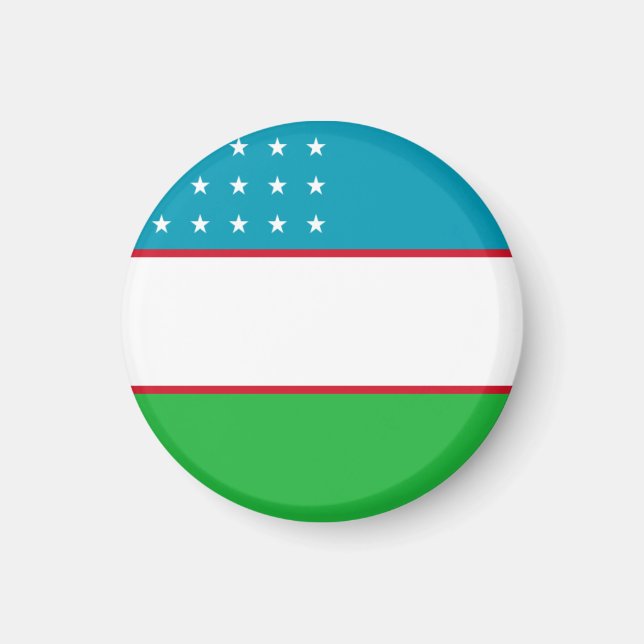 Flagge in Usbekistan Magnet (Vorne)
