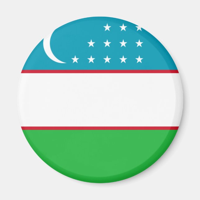 Flagge in Usbekistan Magnet (Vorne)
