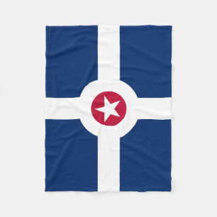 Flagge Indianapolis, Indiana Fleece Blanket