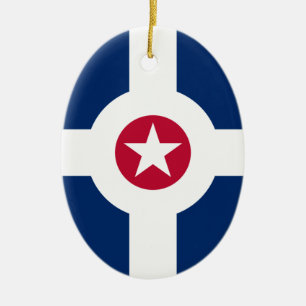 Flagge Indianapolis, Indiana Keramik Ornament