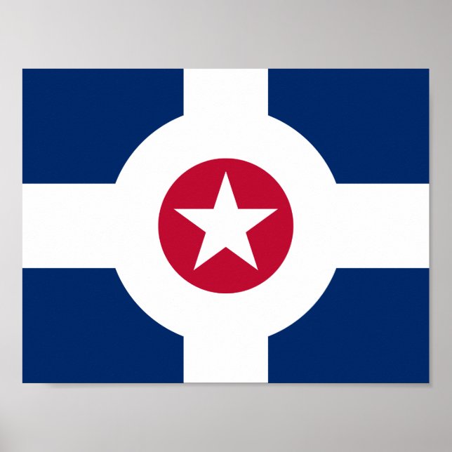 Flagge Indianapolis, Indiana Poster (Vorne)