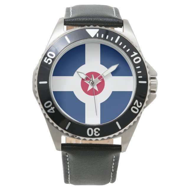 Flagge Indianapolis, Indiana Watch Armbanduhr (Vorderseite)