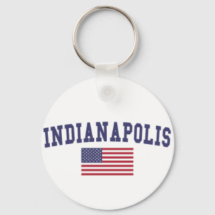 Flagge Indianapolis US Schlüsselanhänger
