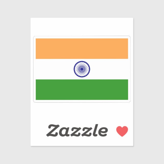 Flagge Indiens Aufkleber (Blatt)