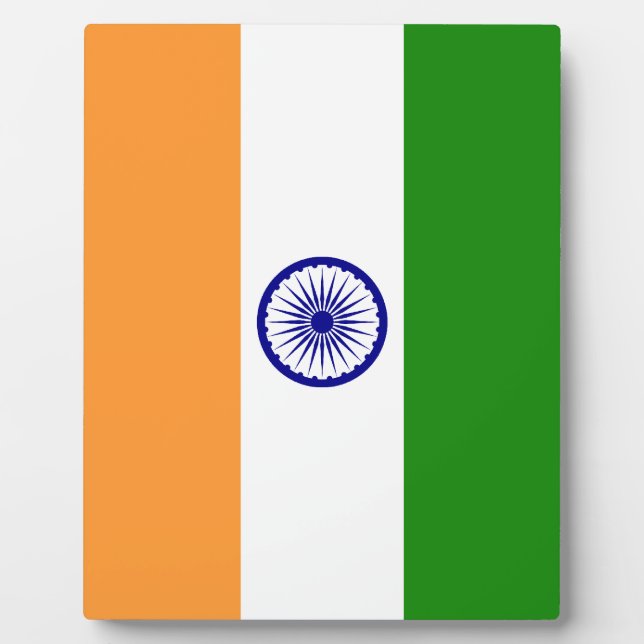 Flagge Indiens Fotoplatte (Vorderseite)