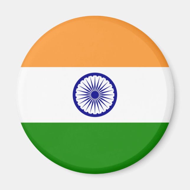 Flagge Indiens Magnet (Vorne)
