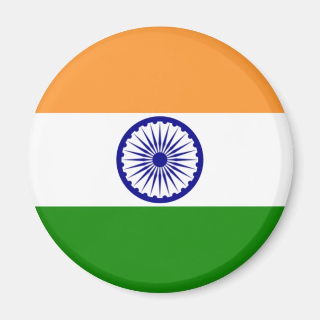 Flagge Indiens Magnet (Vorne)