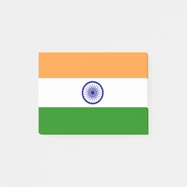 Flagge Indiens - Post-it®-Hinweise Post-it Klebezettel (Vorderseite)