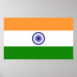 Flagge Indiens Poster