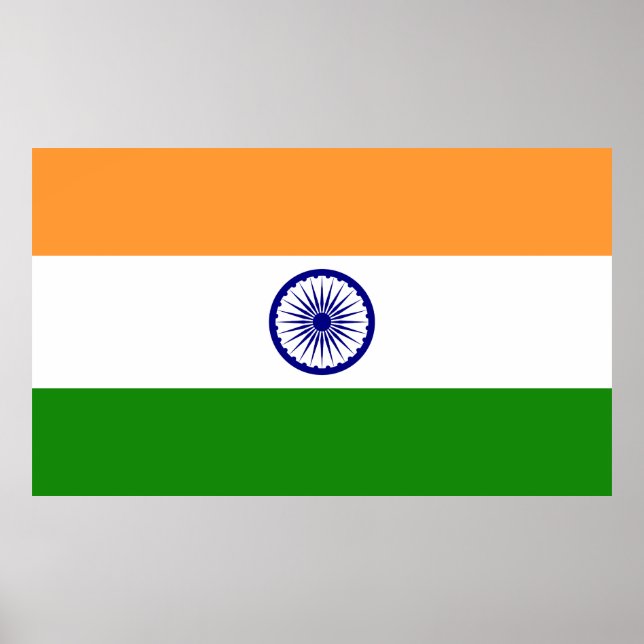 Flagge Indiens Poster (Vorne)