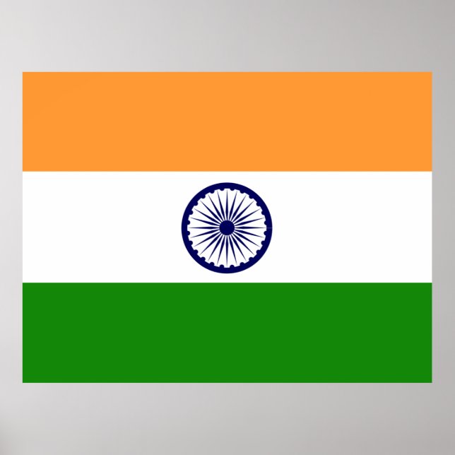 Flagge Indiens Poster (Vorne)