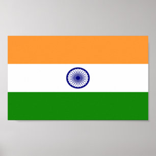 Flagge Indiens Poster