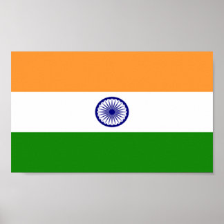Flagge Indiens Poster