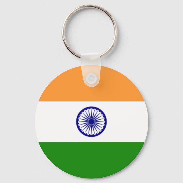 Flagge Indiens Schlüsselkette Schlüsselanhänger (Vorderseite)
