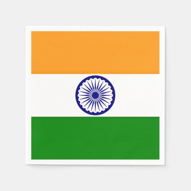 Flagge Indiens Serviette (Vorderseite)