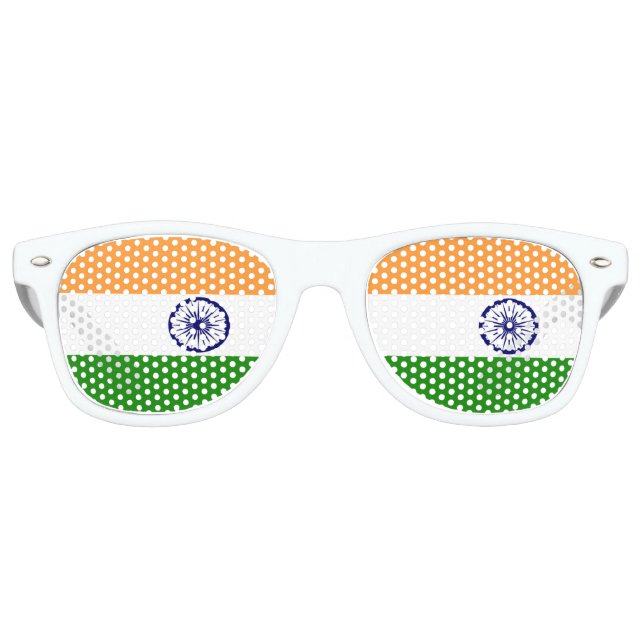 Flagge Indiens Sonnenbrille (Vorderseite)
