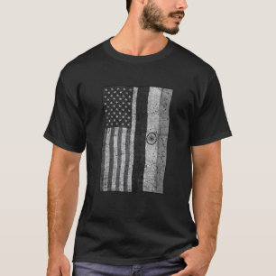 Flagge Indiens und der USA, Indisch-Amerikaner T-Shirt