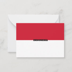 Flagge Indonesiens Mitteilungskarte