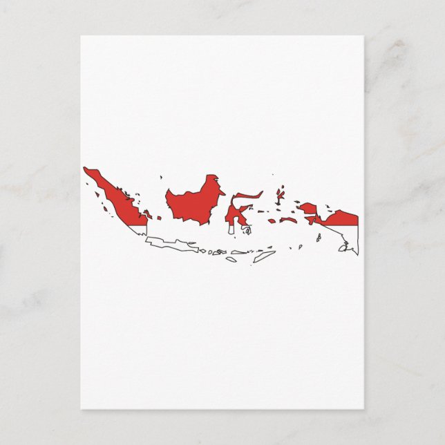Flagge Indonesiens Postkarte (Vorderseite)