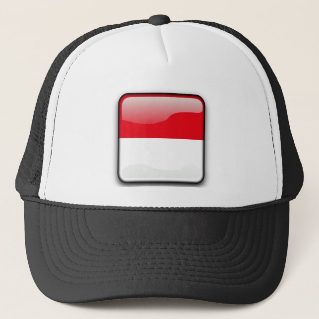 Flagge Indonesiens Truckerkappe (Vorderseite)