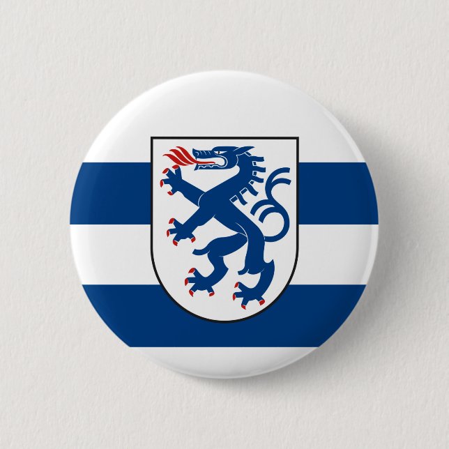Flagge Ingolstadt, Bayern - DEUTSCHLAND Button (Vorderseite)