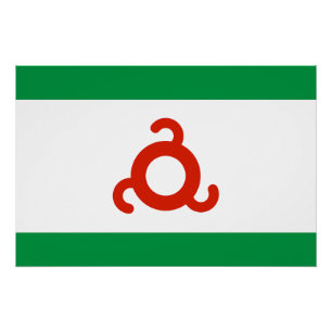 Flagge Inguschetiens Poster